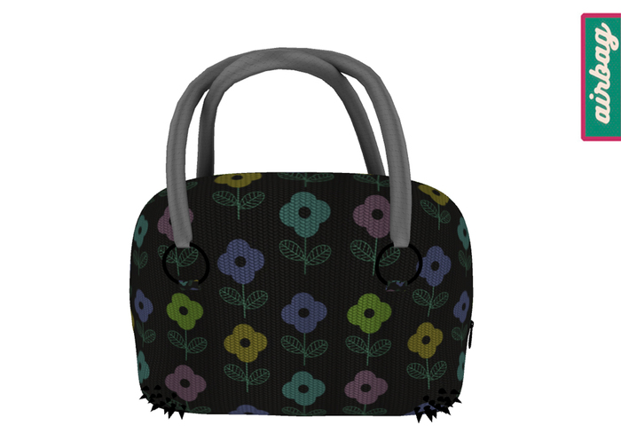 AIRBAG Flower Power HandBag Black 