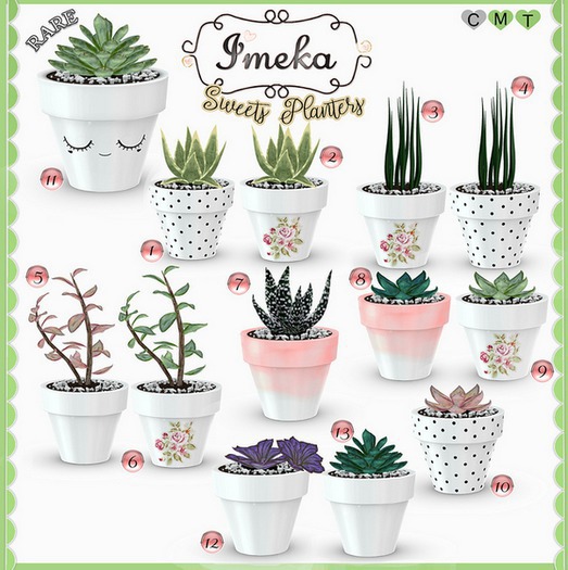 {Imeka} Sweets Planters {11} RARE