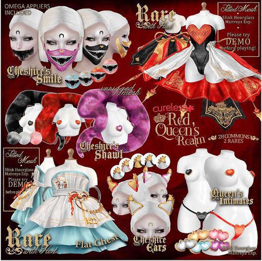 CURELESS [+] Red Queen's Realm / Cheshire Ears / WHITE