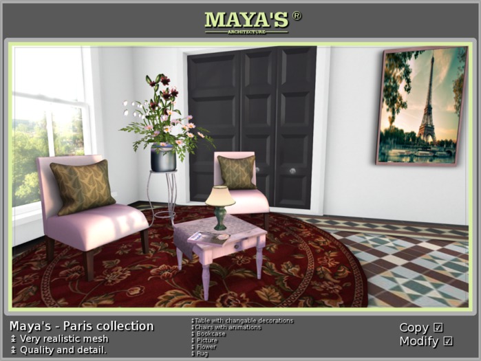 Maya's - Paris collection - Furniture