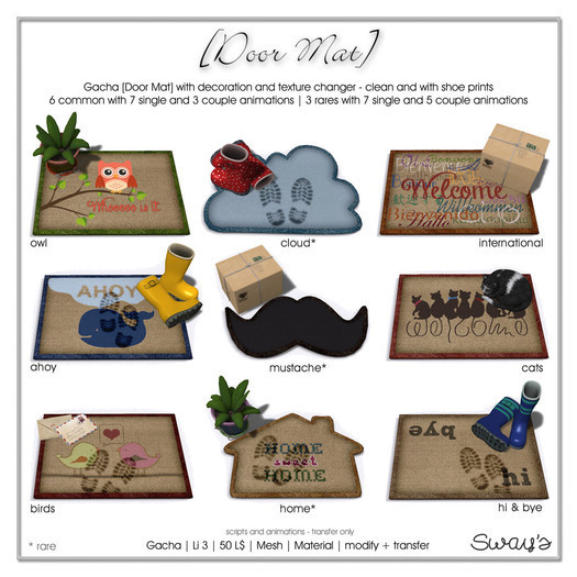 Sway's [Door Mat] mustache RARE