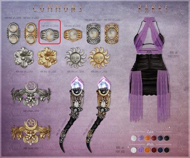 {VINCUE} & Kibitz - Mary+ring2 - silver