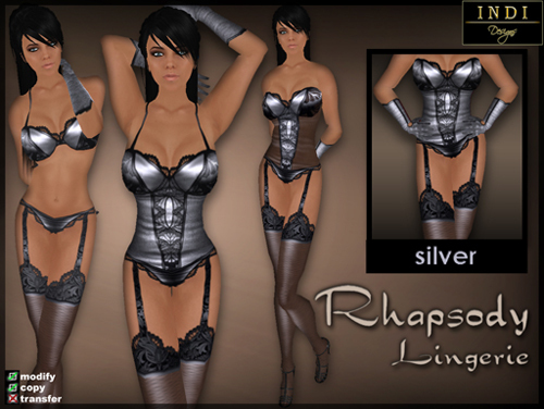 INDI Designs - Rhapsody Lingerie silver