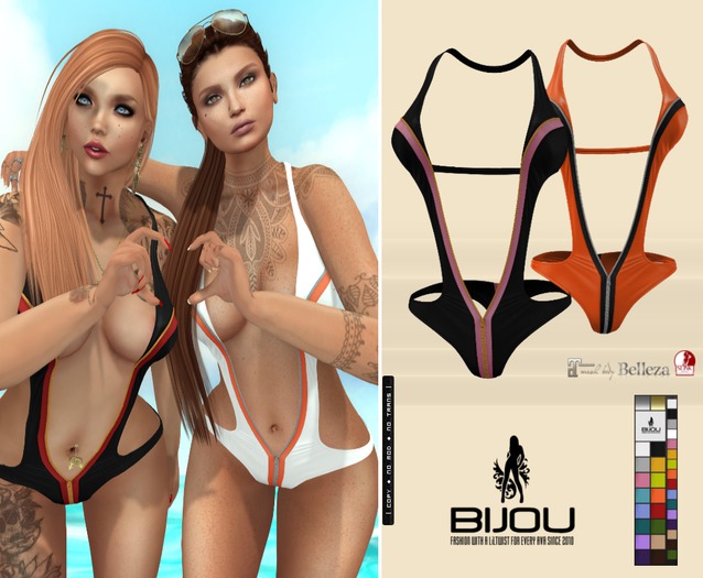 .Bijou ~ Meiz Zipped Swimsuit