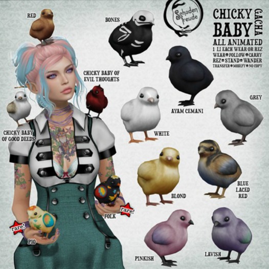 Schadenfreude Pio Chicky Baby RARE