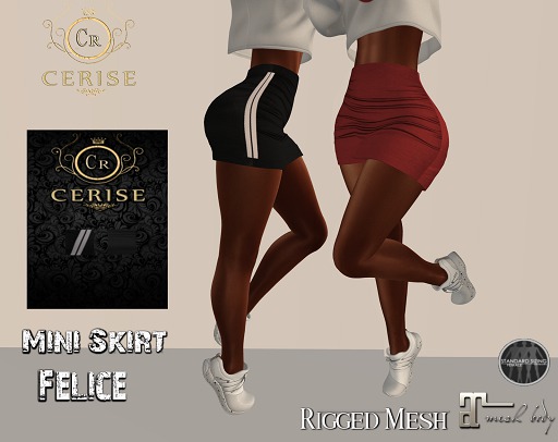 ::Cerise:: MiniSkirt Felice with HUD black
