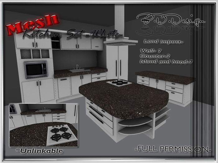 .::B.D.D::. FULL PERM-Kitchen Set -White-
