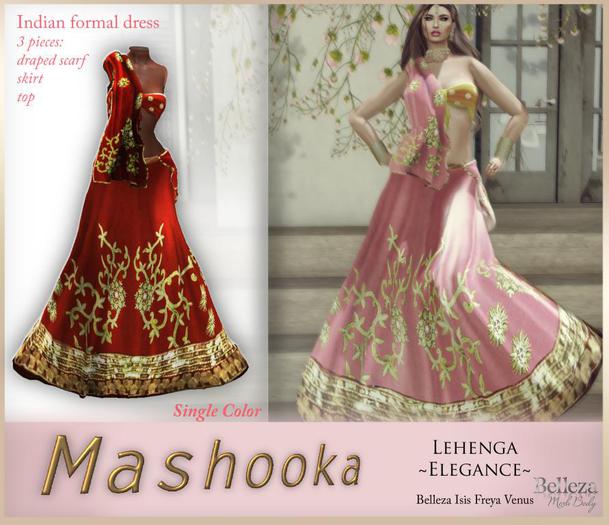 Mashooka~ Lehenga Elegance {Royal Red} /Belleza