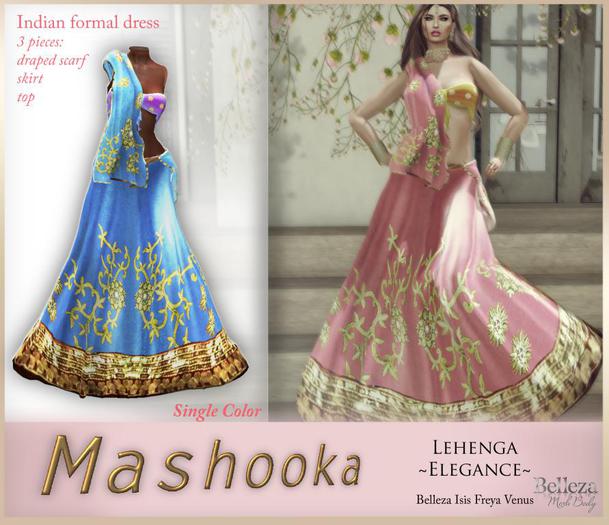Mashooka~ Lehenga Elegance {Sky) /Belleza