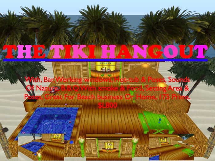 The Tiki Hangout. 175 Prims.
