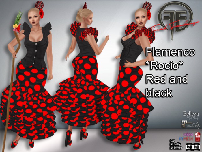 [FUEL] Flamenco *Rocio* Black and red