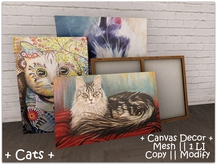 || When I'm Bored || Decor || 100% Mesh || Canvas || Cats 