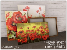 || When I'm Bored || Decor || 100% Mesh || Canvas || Poppies_1 