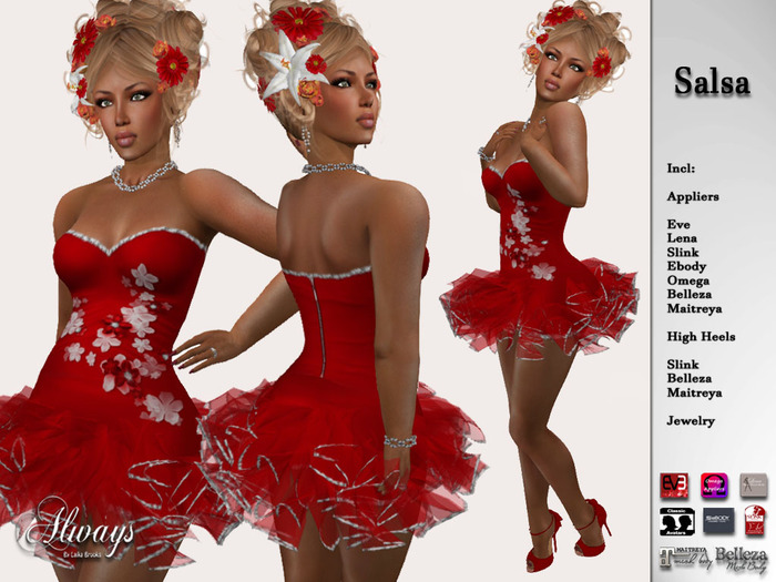 Always Design*Salsa dress red BAG