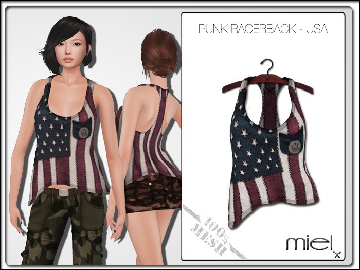 MIEL PUNK RACERBACK - USA (MESH)