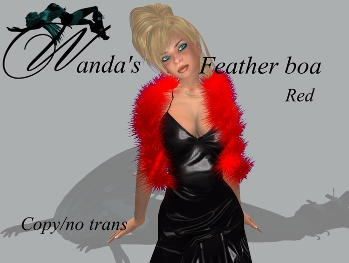 Wanda's Feather boa - Red * Classy flexi stole