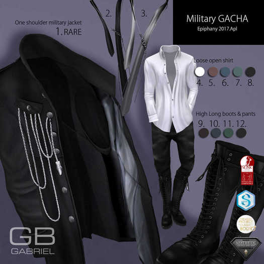 1.::GB::One shoulder military jacket RARE