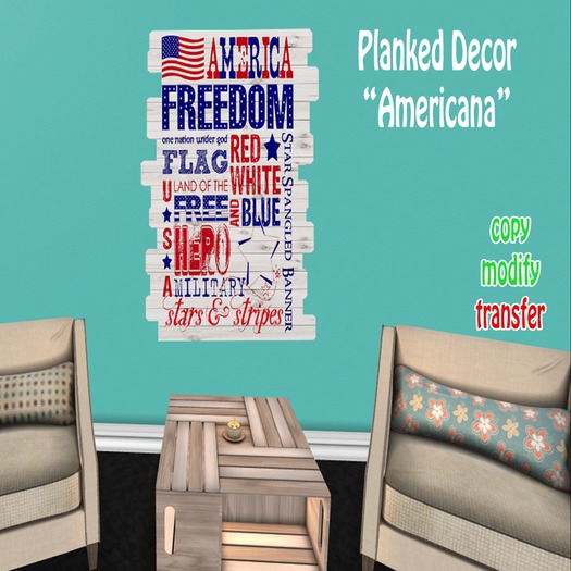 [AmHun] Planked Decor - Americana