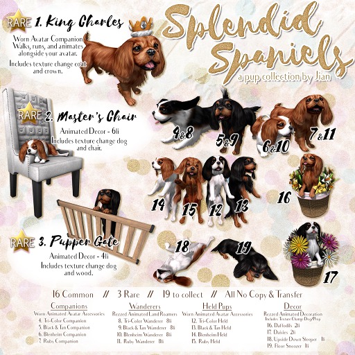 JIAN Splendid Spaniels E*BOX 2. Master's Chair RARE