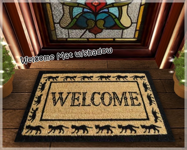 "Welcome Mat/Cats" w/Shadow by Sej