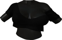 RIOT / Cecelia Crop Tee - Black | Maitreya/ Belleza/ Slink/ TMP