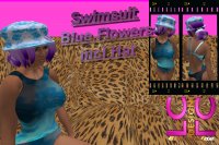 LC Design BikiniLine - Swimsuit Blue Flowers