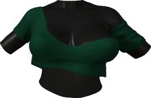 RIOT / Cecelia Crop Tee - Forest | Maitreya/ Belleza/ Slink/ TMP