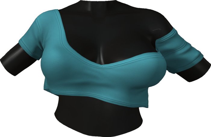 RIOT / Cecelia Crop Tee - Glacier | Maitreya/ Belleza/ Slink/ TMP