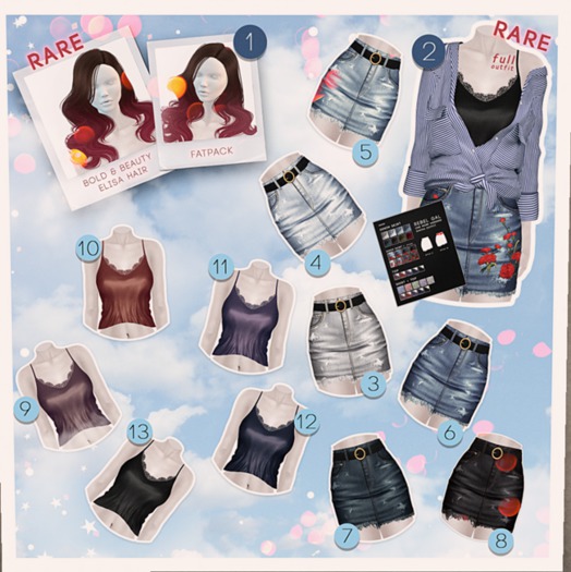 Rebel Gal :: Olivia Denim Mini Skirt. (M) [3]