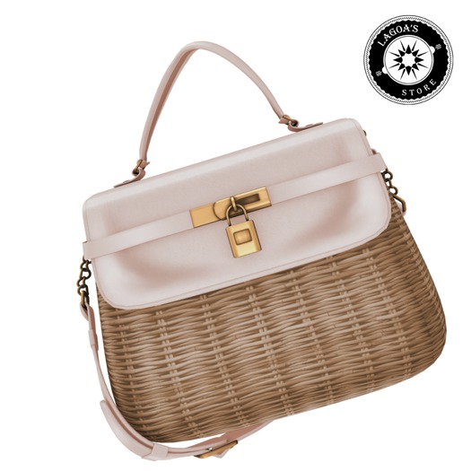 Second Life Marketplace spring rattan bag (Rose) no pose (WEAR)