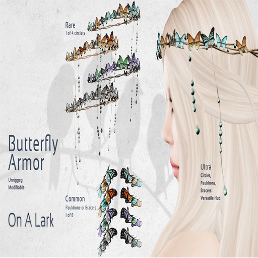 *OAL* Butterfly Pauldrons ~ Snow