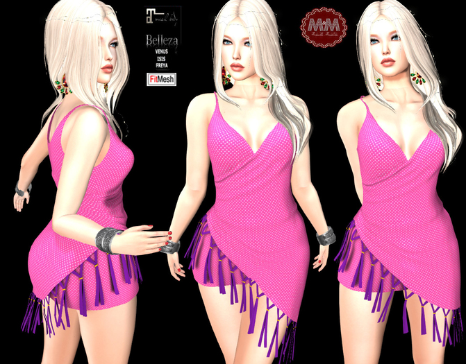 M&M-DRESS 114-PINK-ABR17