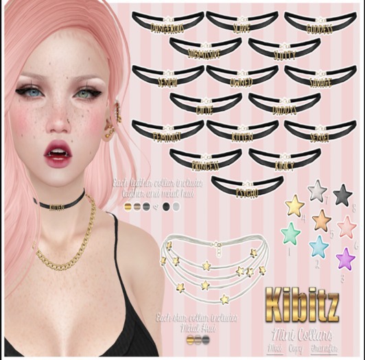 Kibitz - Mini stars choker [Strawberry] RARE