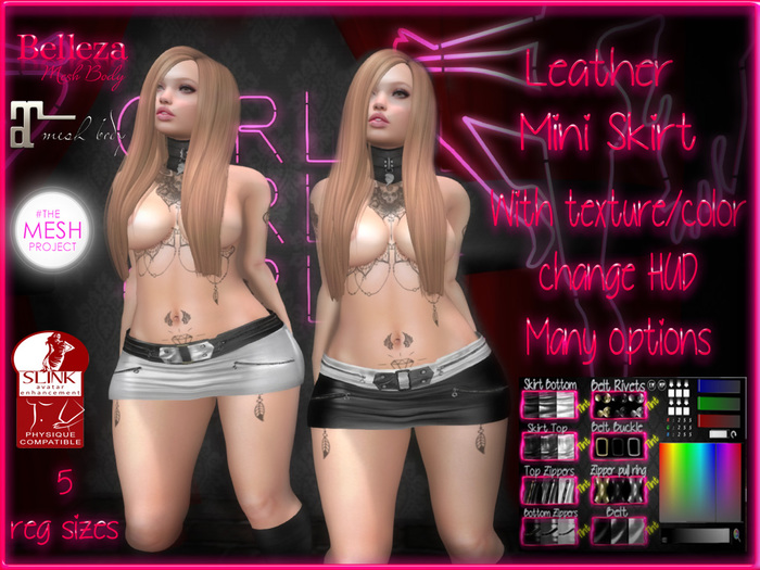 *MB* Leather Mini skirt with HUD boxed