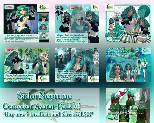 ♆ SAILOR NEPTUNE COMPLEAT AVATAR PACK ♆