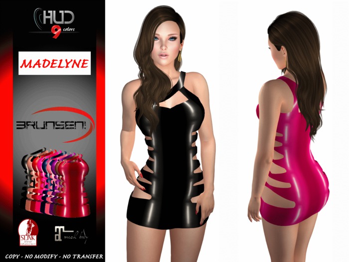 Brunsen! Dress Sexy Madelyne LATEX wHUD 9 Colors