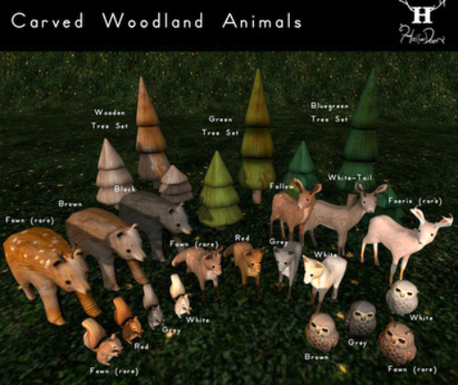 +Half-Deer+ Carved Woodland Animals (Faerie Deer) RARE