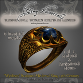 ) AI ( - Wytlesey Solitaire Signet Ring (Unisex, Resizable)