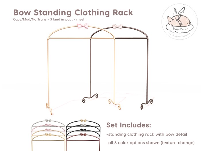 +Half-Deer+ Bow Standing Clothes Rack [set of 8 colors]