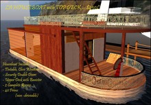 LA Houseboat With Top Deck, Privacy Doors & Windows