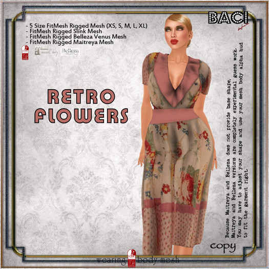 5 retro flowers