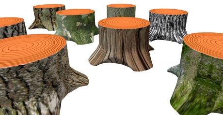 Tile Map Tree Stump Second Life Marketplace - 8 sculptured tree stumps - full perm + sculpt ...