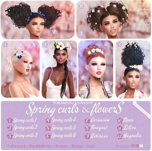 Tableau Vivant \\ Spring curls 1 - Reds 