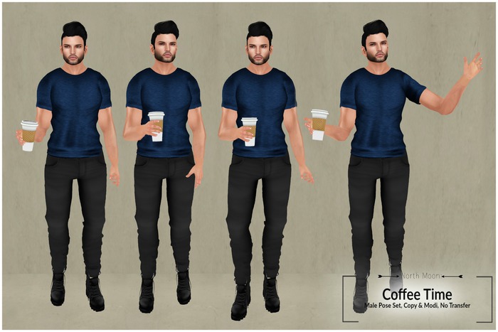 :North Moon: Coffee Time Pose set