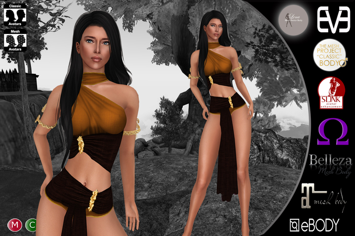 C&N kajira Dress Arella Browm
