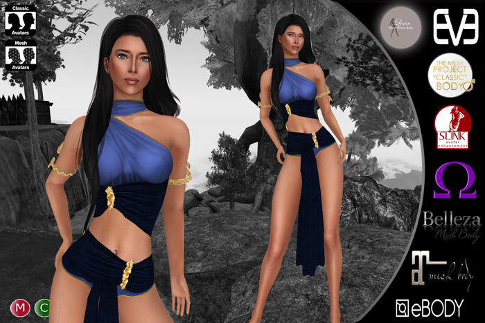 C&N kajira Dress Arella Blue