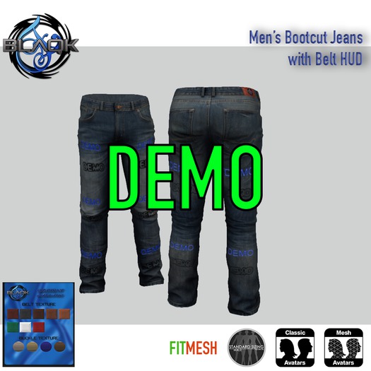DEMO Bootcut Jeans w/ Belt