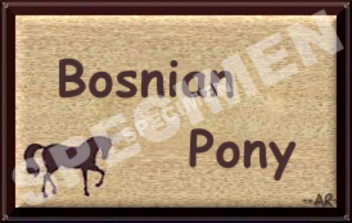 BOSNIANPONY HORSE SIGN