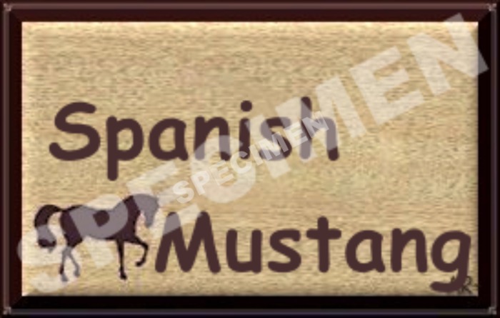 SPANISHMUSTANG HORSE SIGN