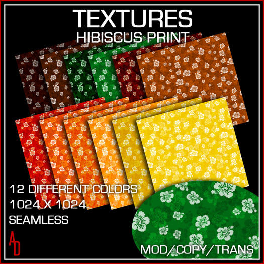 *AD* Textures - Tropical Hibiscus Print 1